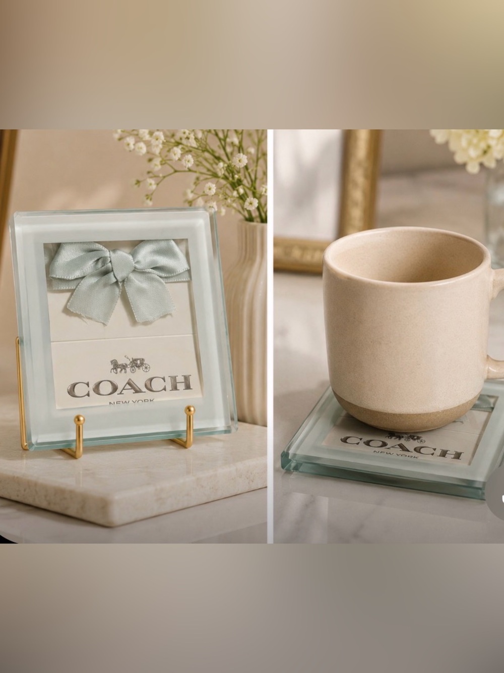 Authentic Designer Pieces Framed in Coasters
